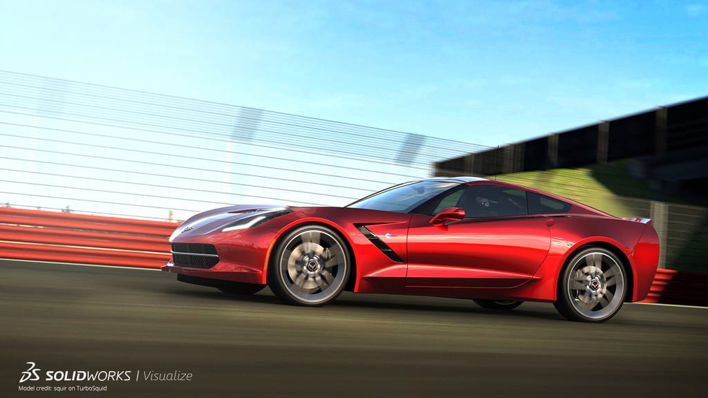 Car made in SOLIDWORKS Viusalize