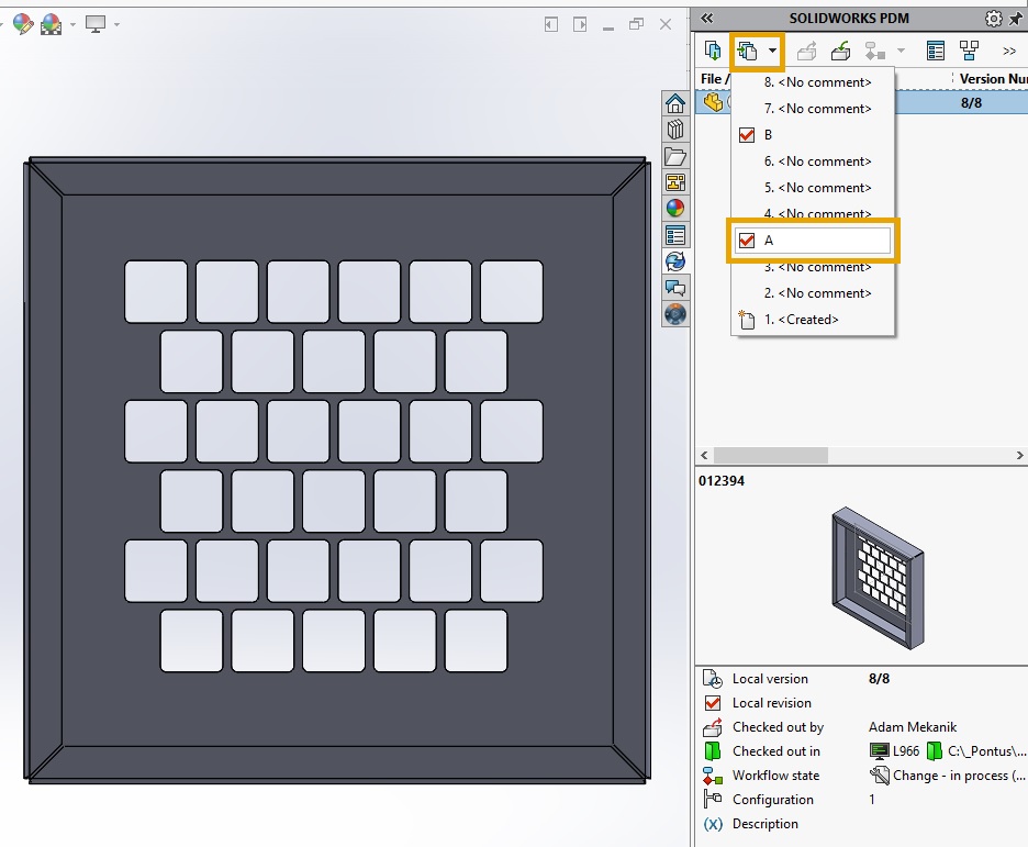 SOLIDWORKS Get kommando
