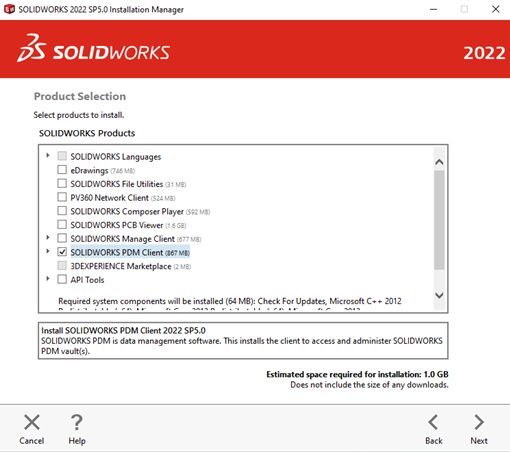 steg ett i att installera en PDM-klient