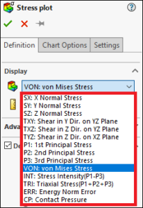 SOLIDWORKS Stress plot