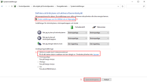 Energiinställningar