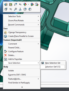 Spara ditt nya Selection Set