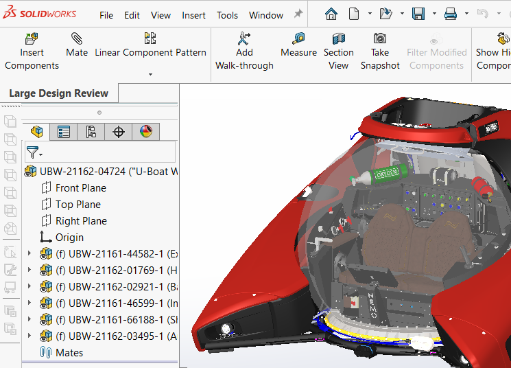 Öppnad assembly i Large Design Review