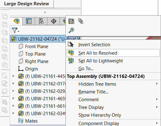 undersammanställningar i Large Design Review har också ögat visuellt