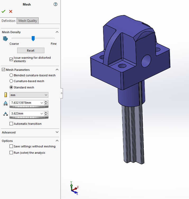 skapa elementsnät på sammanställningsnivå